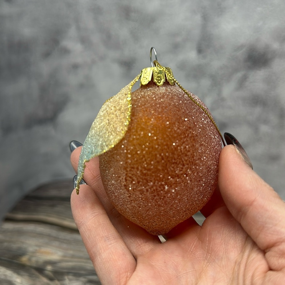 Glass apricot Ornament - Christmas Tree Decoration NWT​ - Picture 7 of 7
